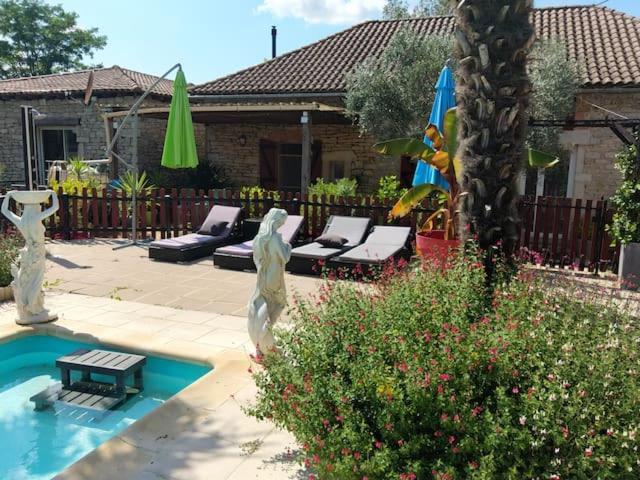 Belle Quercynoise Piscine Jacuzzi Partages Villa Septfonds Екстериор снимка